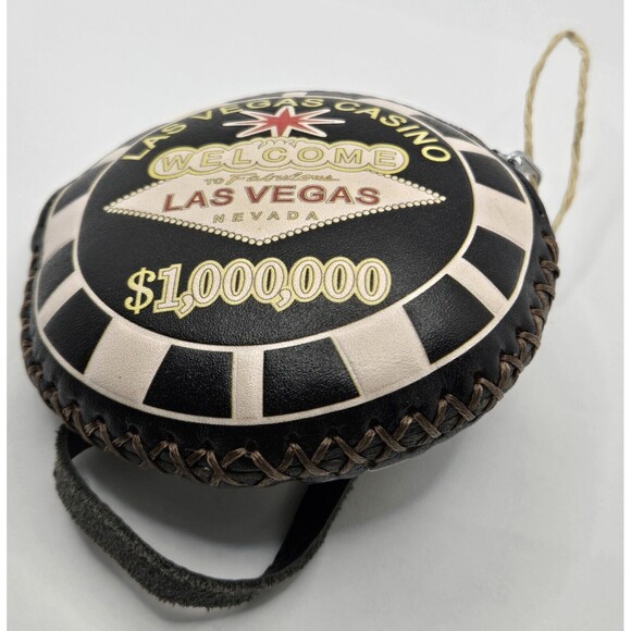 Vintage Las Vegas Change Purse Zip Closure. Leather Hand Made Tooled - Picture 3 of 5